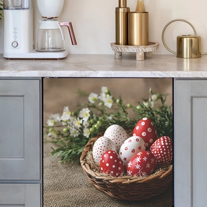 Easter egg basket decorative magnetic sticker for dishwasher and kitchen appliances