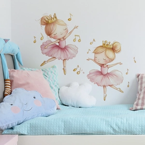 Stickers muraux autocollants de danseuse de ballet pour décoration chambre d'enfant