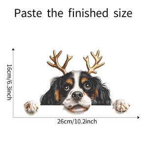 Weihnachts Cavalier King Charles Spaniel Wandtattoo Größe Details 26cm x 16cm