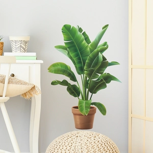 Tropical monstera leaf wall stickers for a modern home and living room wall decoration