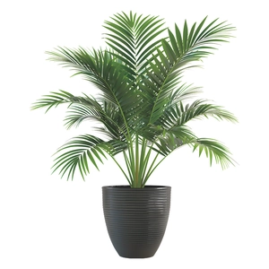 Tropical monstera and palm potted wall stickers for modern living room home decor