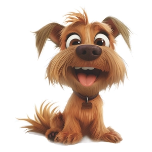 3D cute fluffy puppy wall sticker, self-adhesive decal for bedroom and living room decor