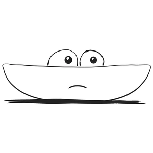 Creative minimalist cartoon face wall sticker for bedroom decor in black and white line art