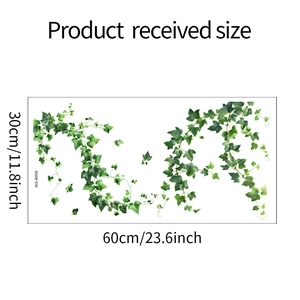 MG-B008 ivy vine wall sticker layout dimensions showing 60cm x 30cm PVC sheet size