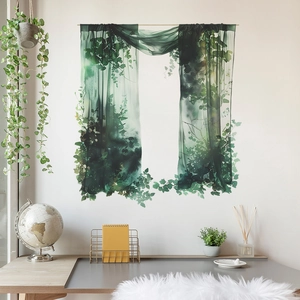 Botanical Green Leaf Wall Stickers Removable PVC Self Adhesive Wall Decals For Living Room Bedroom Foyer Home Decor Mural