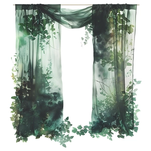Translucent green leaf wall decal for living room bedroom home wall decoration