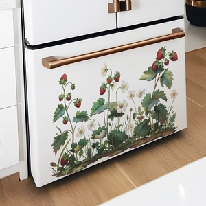 Vintage strawberry and flower wall stickers for bedroom and living room home decoration