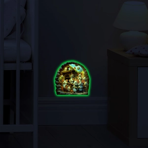 3D Mouse Hole Luminous Wall Sticker Glow In The Dark Cartoon Mouse Home Decor Decal For Kids Room Nursery Bedroom Decor