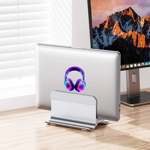 Support vertical pour ordinateur portable en aluminium pour gagner de l'espace de bureau