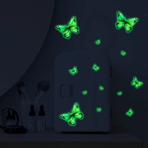 Luminous glow in the dark butterfly wall stickers for kids bedroom home decor