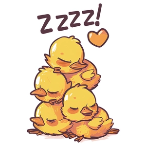 Cute cartoon yellow duck stack wall sticker for kids bathroom and home decoration
