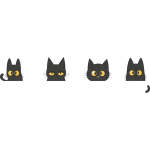 Adesivi murali gatto nero per decorazione interruttori e pareti stile minimalista