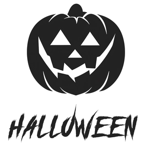 Halloween Kürbisgesicht Wandtattoo mit schwarzer Silhouette für Hausdekoration