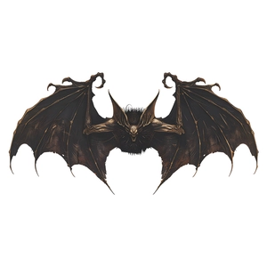 Gothic 3D bat wall stickers with detailed wing textures for Halloween home decoration