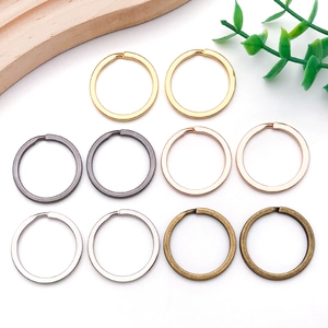 Modern Metal Flat Split Key Ring For DIY Keychain Making Polished Keyring Connectors Hardware Accessories For Key Organization
