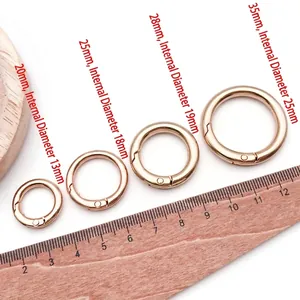 Golden spring O-rings in four sizes 20mm to 35mm for handbags and DIY craft accessories