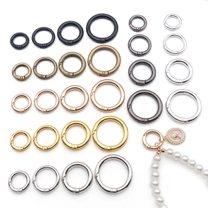 Alloy Spring O-Ring Carabiner Snap Hook Round Openable Metal Loop Bag Hardware Accessories For Keychain DIY Jewelry