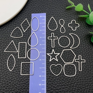 Assorted stainless steel geometric pendant frames for DIY resin jewelry making projects