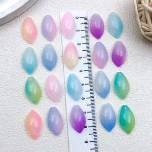 Colorful lotus petal-shaped glass beads for DIY hair accessories and ancient style jewelry