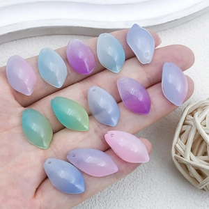 Frosted colorful lotus leaf beads for DIY hairpins and traditional Chinese jewelry making