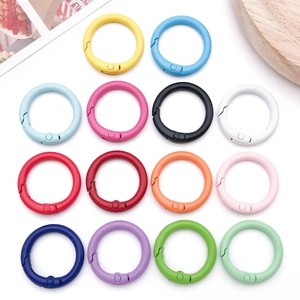 Set de anillas de resorte de colores de 24mm para llaveros y accesorios de joyería