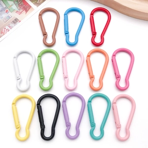 Colorful Alloy Gourd Shape Carabiner Keychain DIY Jewelry Accessories Painted Metal Hook For Backpack Key Ring Decor