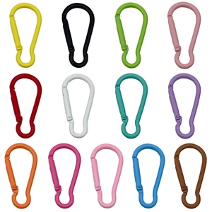 Set of 13 colorful gourd-shaped aluminum alloy carabiners for keychains and DIY accessories