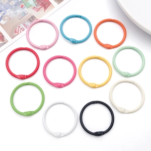 Colorful 30mm metal loose-leaf binder rings with matte finish for DIY stationery binding
