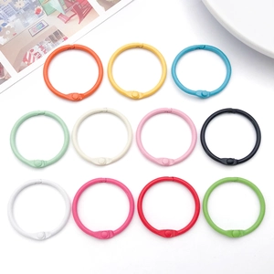 Colorful Metal Binder Rings For Loose Leaf DIY Scrapbook Lacquered Zinc Alloy Book Rings Keychain Accessory School Office Supply