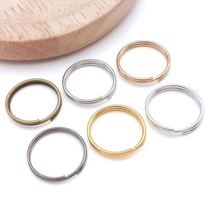 Doppelschichtige Metall-Spaltringe in sechs Metalloberflächen für DIY-Schmuck und Schlüsselanhänger