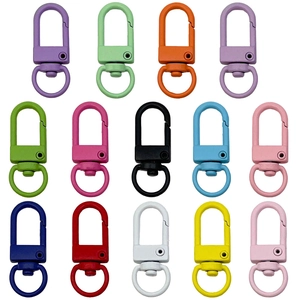 Set of 14 colorful alloy swivel lobster clasps for DIY jewelry and keychain making