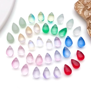 Collection de perles en verre goutte 6x9mm en couleurs dégradées pour bijoux artisanaux