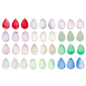 Perles de verre en forme de goutte 6x9mm en couleurs variées pour bijoux et accessoires DIY