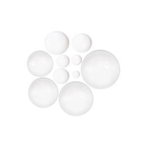 Various sizes of white polystyrene foam balls for DIY crafts and handmade decoration