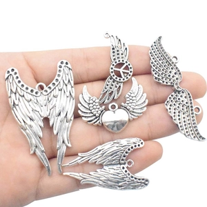 Vintage-Silberlegierung Flügel Anhänger Set für DIY-Schmuck und Modeaccessoires