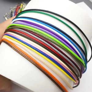 Cordones encerados de 1,5mm de colores con cierre de langosta para joyería artesanal
