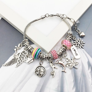 Vintage Antique Silver Alloy Charms Pendants DIY Jewelry Making Fairy Crown Heart Key Star Dolphin Sunflower Accessories