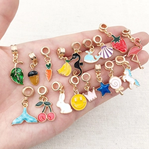 DIY colorful enamel charms featuring heart, crown, and animals for jewelry making