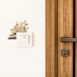 Autocollants muraux marguerites pour interrupteurs et décoration murale de chambre