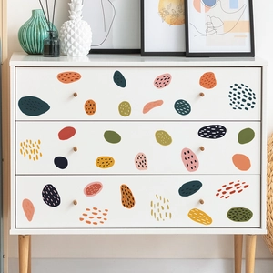 Morandi Geometric Pebble Wall Stickers Nordic Abstract Self Adhesive PVC Decal For Living Room Bedroom Furniture Home Decor