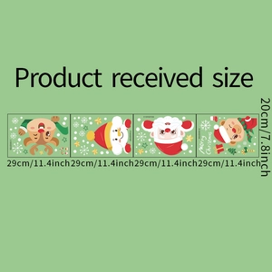 Stickers de Noël pour fenêtres avec Père Noël et Renne, dimensions de 20x29cm inclus
