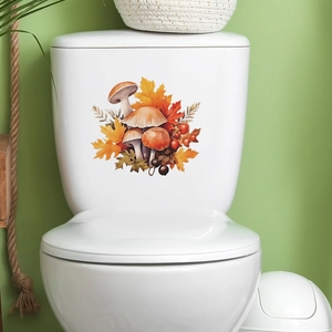 Cute mushroom and maple leaf wall stickers for nursery bedroom and home decor