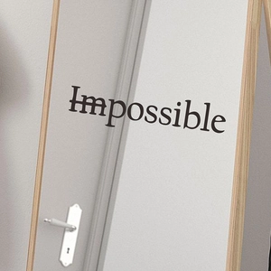 Inspirational Possible wall sticker in black vinyl for home and bedroom decoration