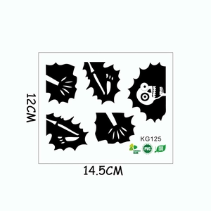Skeleton skull wall sticker KG125 PVC decal for home decor 12cm x 14.5cm