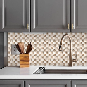 Waterproof peel and stick mosaic tile stickers for kitchen backsplash decoration