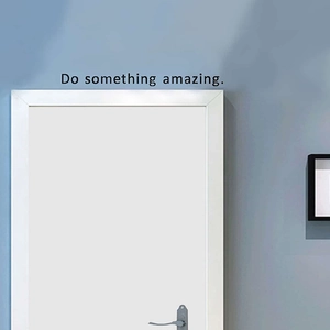 Sticker mural noir mat minimaliste Do Something Amazing pour décoration de chambre maison