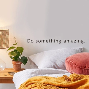 Sticker mural Do Something Amazing Citation inspirante pour décoration de chambre