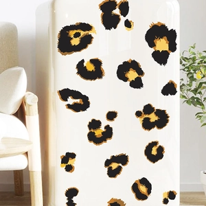 Leopard Print Wall Stickers DIY PVC Self Adhesive Animal Print Decals For Bedroom Living Room Furniture Fridge Home Decor