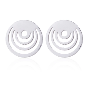 Orecchini a perno minimalisti in acciaio inossidabile argento con design geometrico