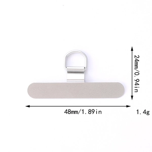 Detail showing dimensions and weight of the 360-degree rotating stainless steel phone patch